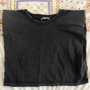 Zara shoulder pad crop top